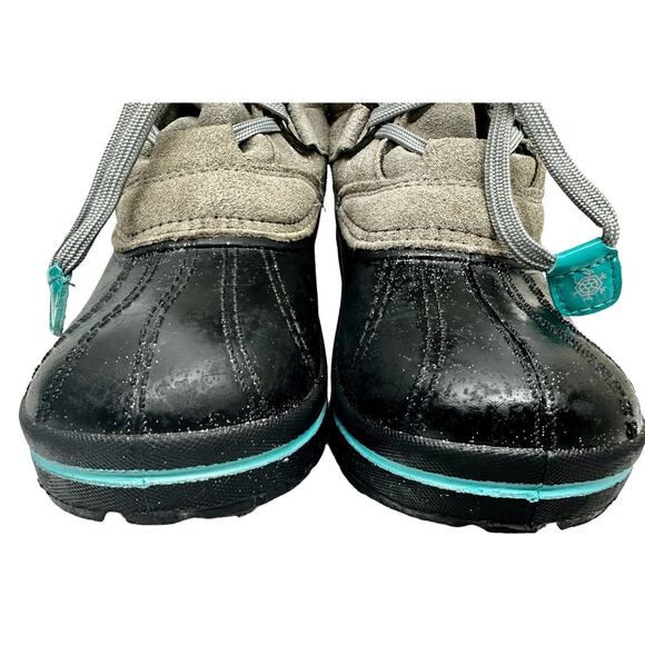 Magellan Girls Snowboot Suede/ Faux Fur Gray‎ Glitter Boot 3M Insulated sz 1 - Picture 6 of 14